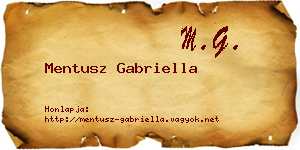 Mentusz Gabriella névjegykártya
